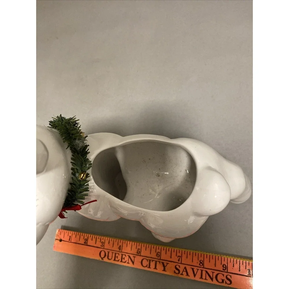 Ceramic Reindeer‎ Planter Retro White Holiday Deer Pot Christmas